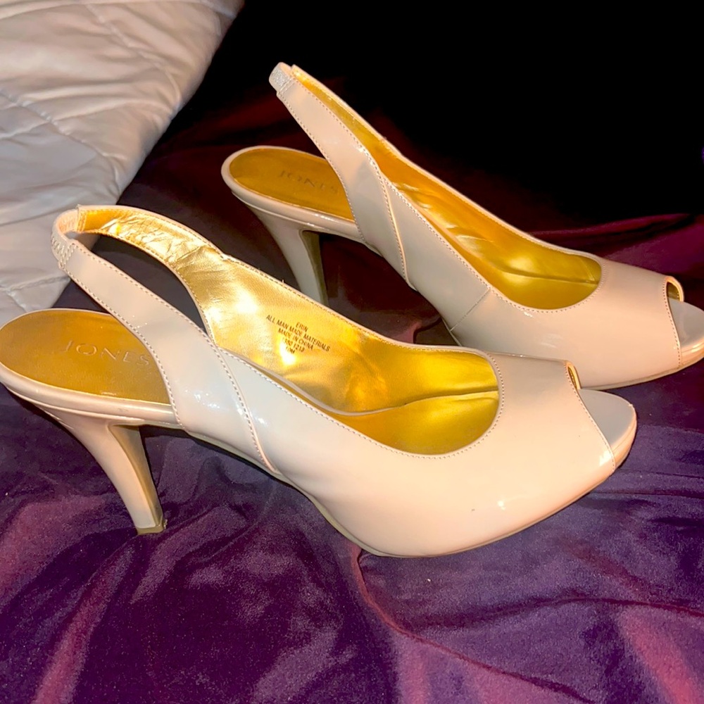 Neutral 10M ‘Erin’ Jones Studio heels all man made materials